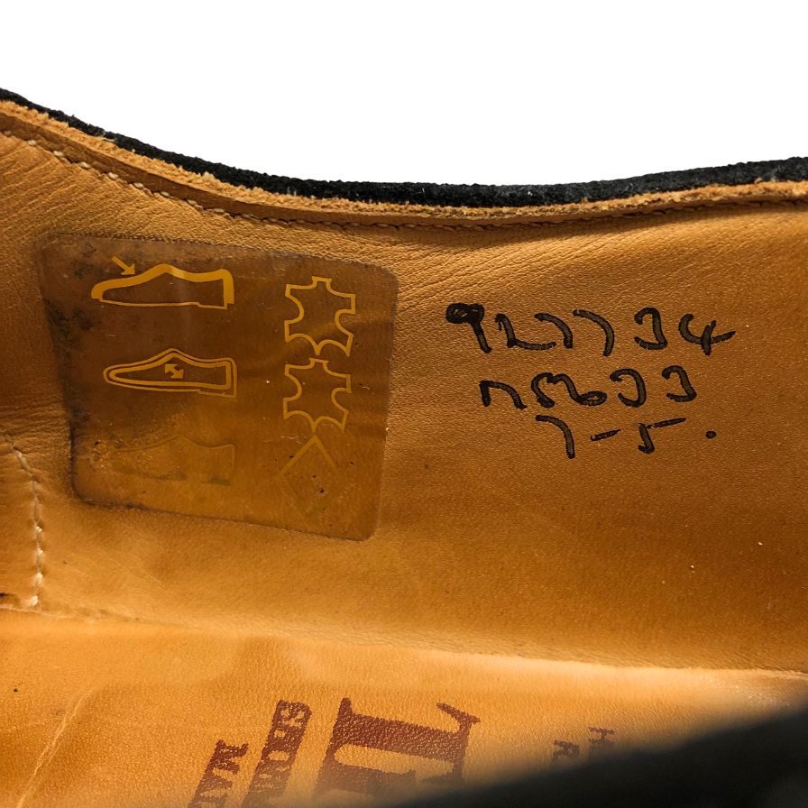 トリッカーズ レザーシューズ 5633 バートン スエード サイズUK7 ブラック Tricker`s ビジネスシューズ 約25.5cm【LA】【中古】