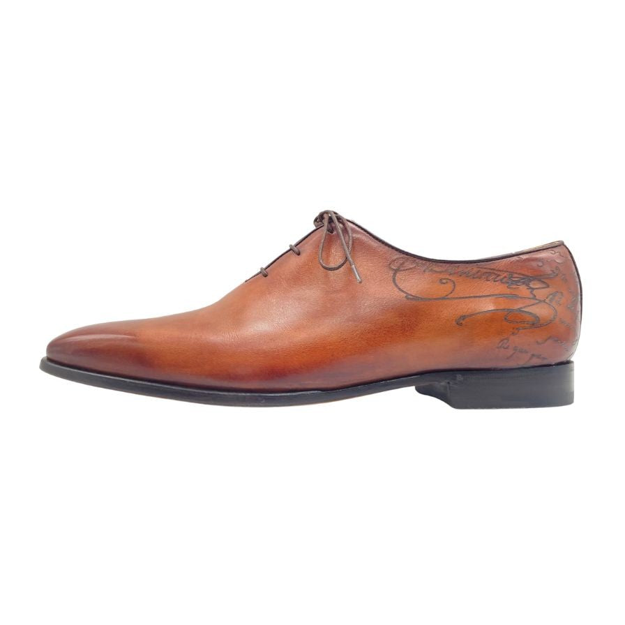 ベルルッティ レザーシューズ カリグラフィ アレッサンドロ ホールカット メンズ ブラウン サイズ8 BERLUTI 約26.5cm【AFC34】