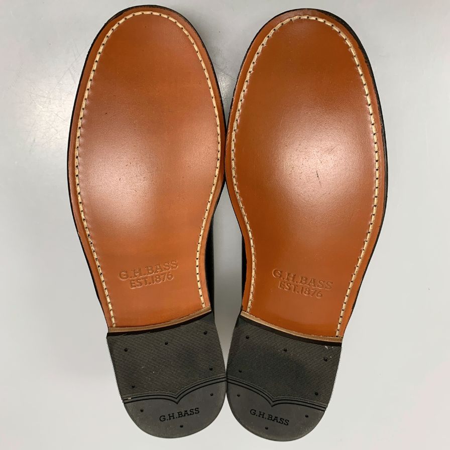 ジーエイチバス ローファー ウィージャンズ ラーソン シボレザー サイズ9.5 メンズ ブラック G.H.Bass&Co. WEEJUNS LARSON ローファー 約28.0cm【LA】【中古】