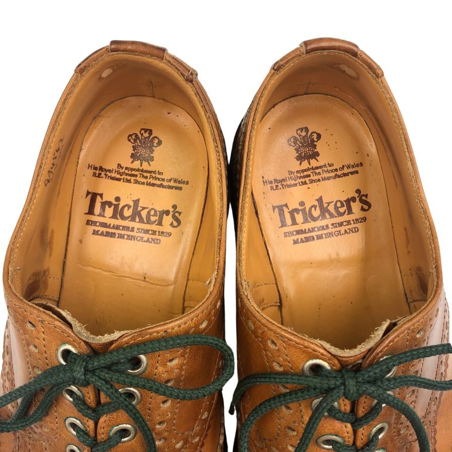 トリッカーズ レザーシューズ バートン ウイングチップ 75633 サイズ7.5 ブラウン系 メンズ Tricker's 約26.0cm【AFC40】