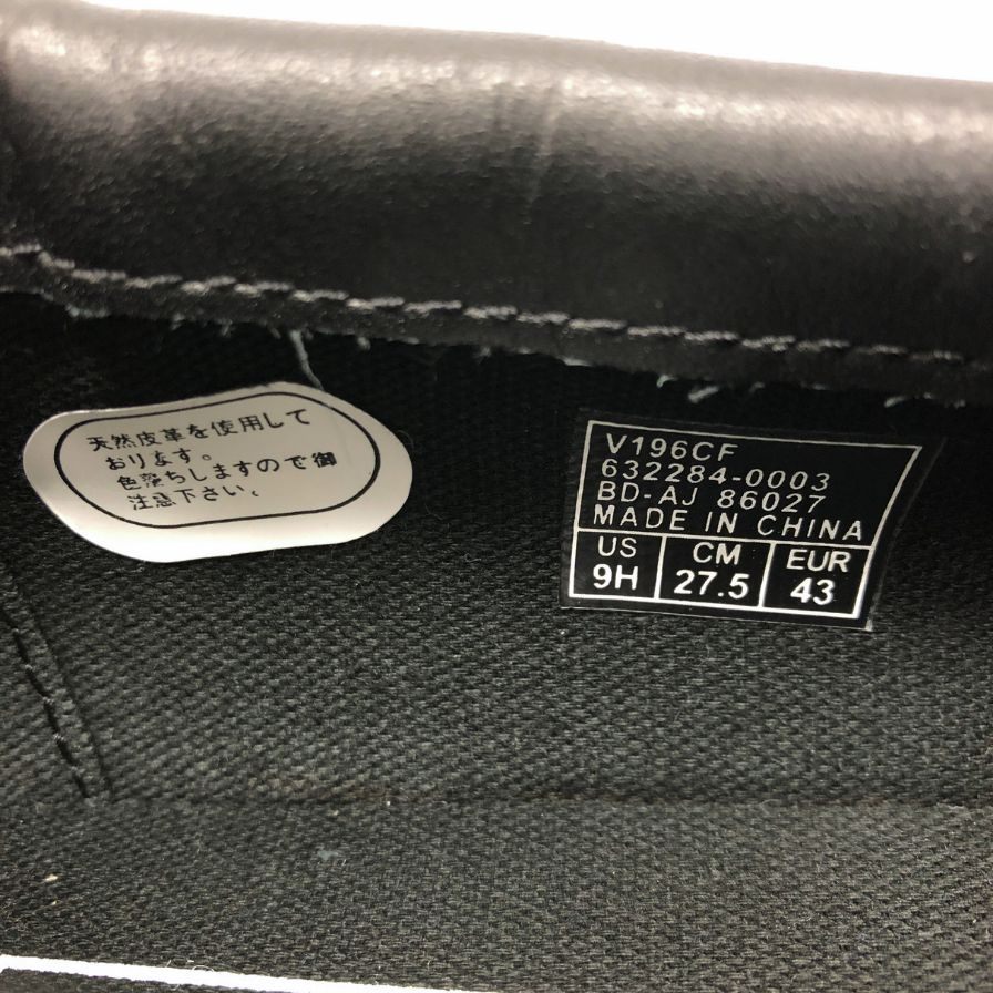 バンズ ローファー レザー ブラック メンズ サイズ27.5 V196CF VANS 約27.5cm【AFC8】