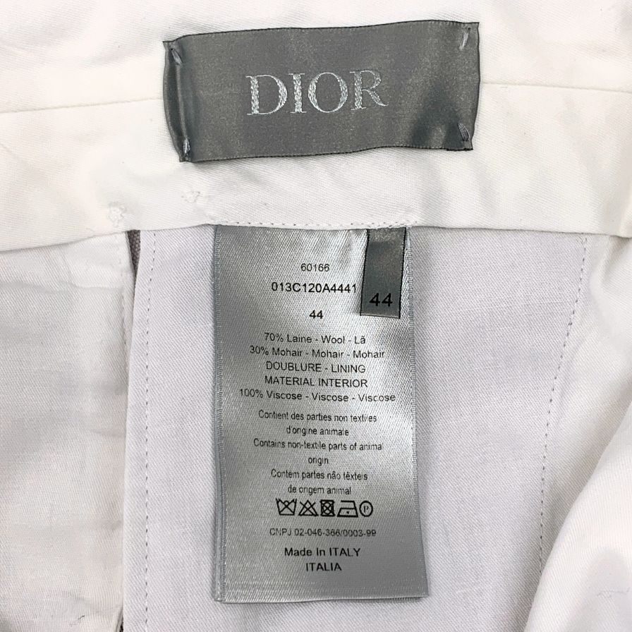 ディオール オム スラックス 013C120A4441 ウール モヘア メンズ サイズ44 グレー系 DIOR HOMME 【AFB27】