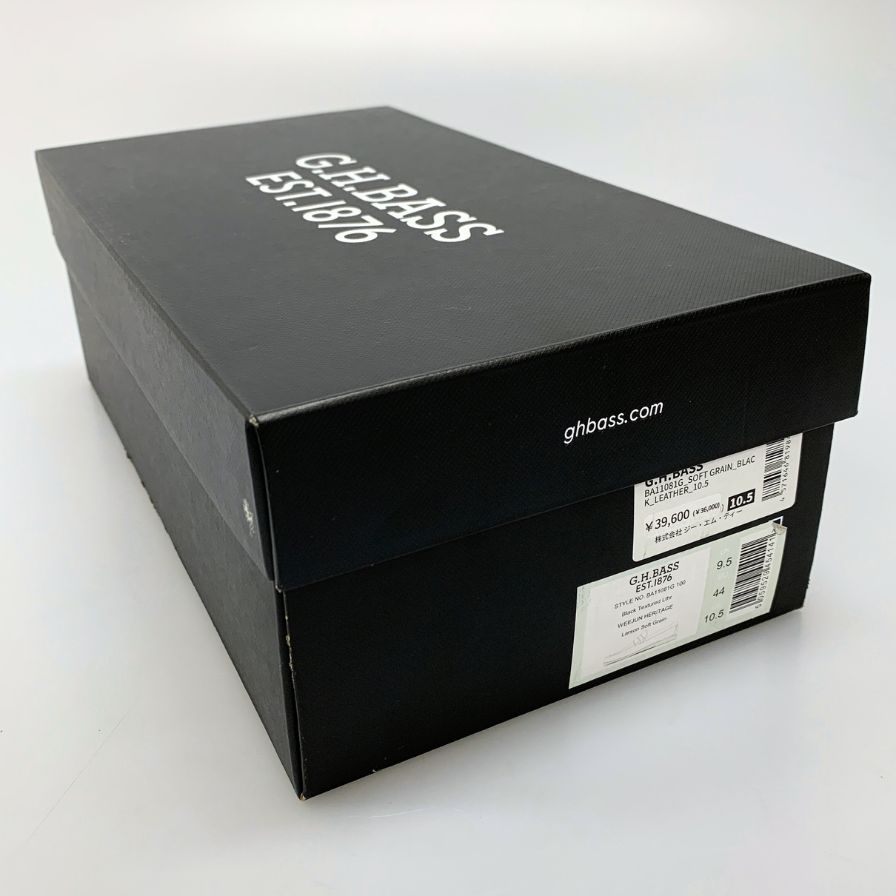 ジーエイチバス ローファー ウィージャンズ ラーソン シボレザー サイズ10.5 メンズ ブラック G.H.Bass&Co. WEEJUNS LARSON ローファー 約29.0cm【LA】【中古】