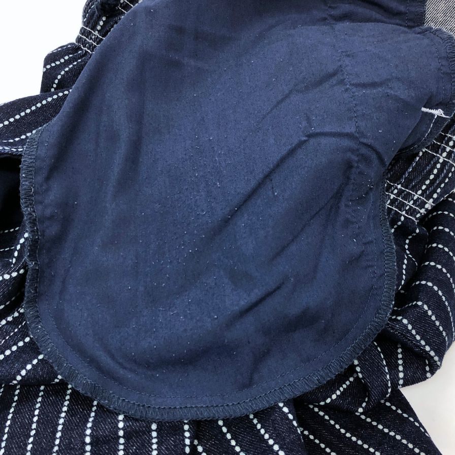 クックマン コットンイージーパンツ ストライプ柄 インディゴブルー サイズM メンズ Cookman 【AFB35】