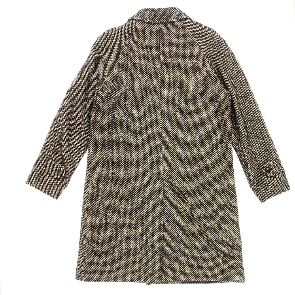 美品◆タリアトーレ ステンカラーコート ツイード メンズ サイズ48 グレー系 TAGLIATORE【AFA4】