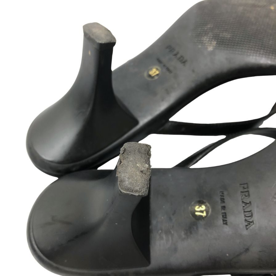 プラダ ストラップパンプス ロゴ レディース サイズ23.5cm PRADA 約23.5cm【AFD1】