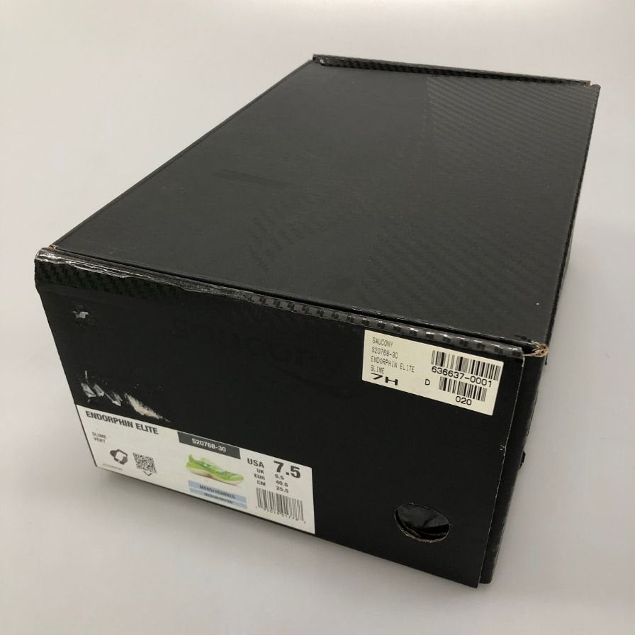 サッカニー スニーカー エンドルフィン エリート ライムグリーン メンズ サイズ25.5cm saucony 約25.5cm【AFD6】