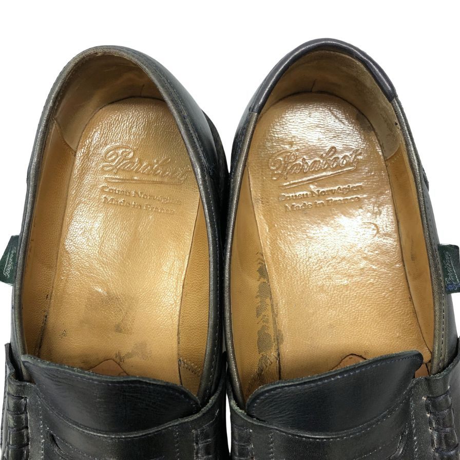 パラブーツ ローファー ランス レザー ブラック サイズ8 メンズ PARABOOT REIMS ローファー 約26.5cm【LA】【中古】
