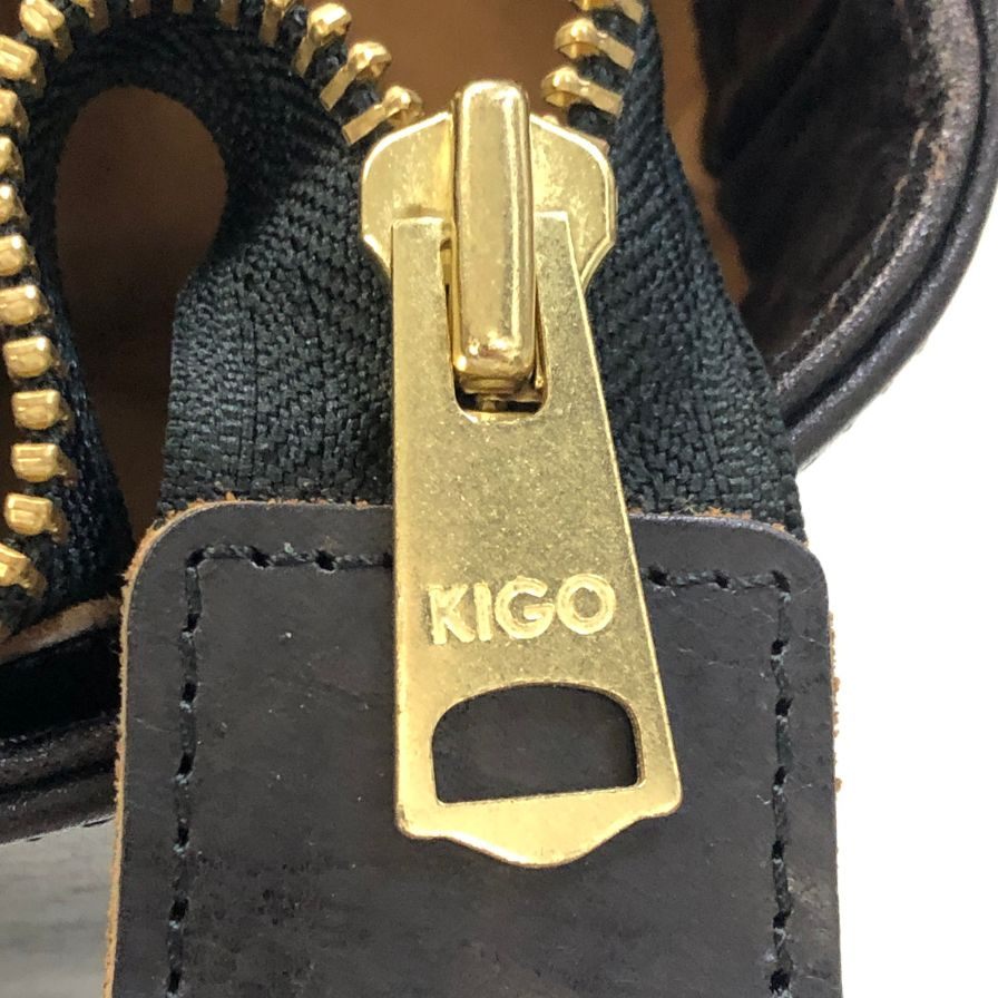 金魚製鞄 KIGO ホーボー トート ブルハイドレザー ブラック KIGO【AFE10】