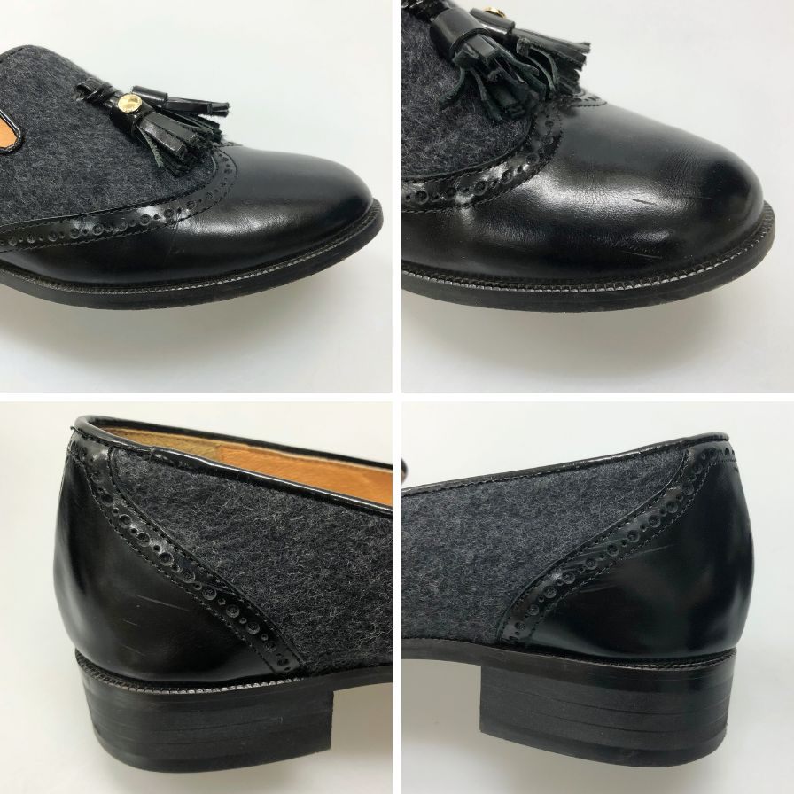 マッキントッシュフィロソフィー タッセルシューズ ブラック サイズ22 日本製 レディース MACKINTOSH PHILOSOPHY 約22.0cm【AFC31】