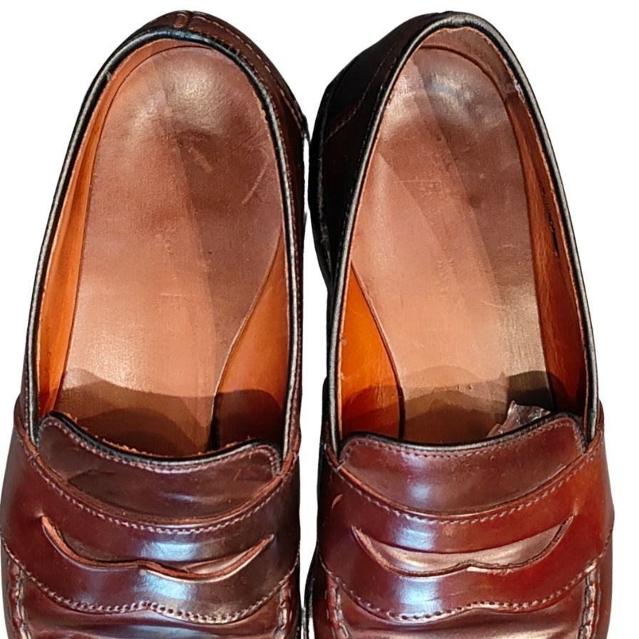 アレンエドモンズ レザーシューズ ローファー 4976 フルサドル コードバン ダークバーガンディ サイズUS7D Allen Edmonds ローファー 約25.0cm【LA】【中古】