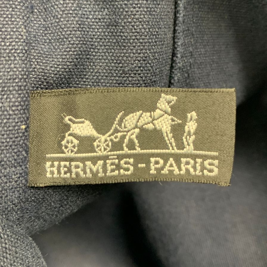 エルメス ハンドバッグ フールトゥー MM キャンバス ハンドバッグ レディース ネイビー HERMES【AFE10】