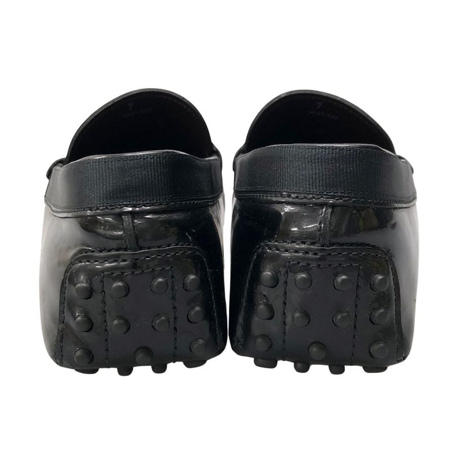 トッズ ローファー トライビングシューズ パテントレザー ブラウン メンズ サイズ7 TOD’S 約25.5cm【AFC44】