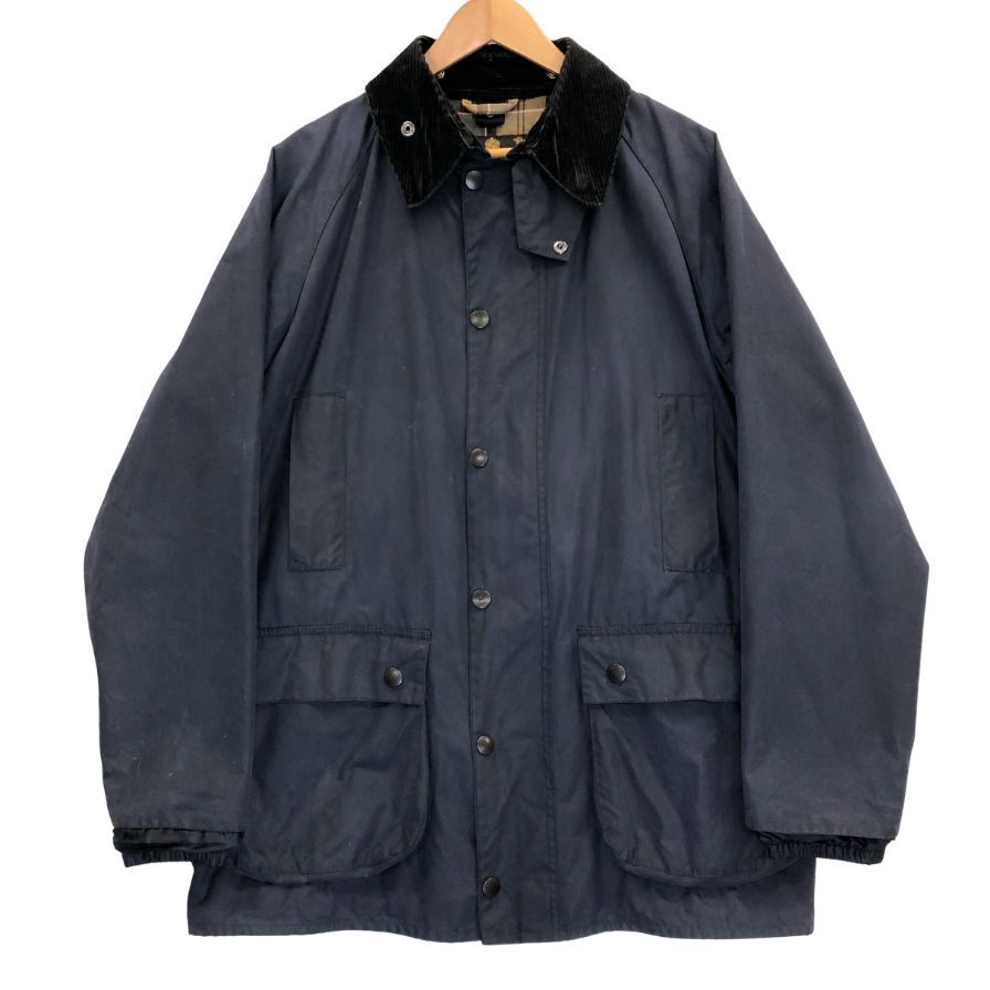 美品◆バブアー ジャケット ビューフォート SL ワックス コットン 3ワラント ネイビー メンズ サイズ42 Barbour 【AFA13】