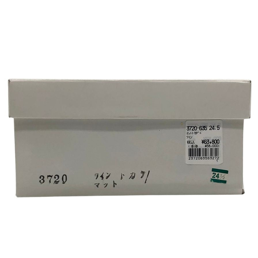 新宿屋 レザーパンプス マットトカゲ 3720-635 ワイン 24.5cm レディース sinjukuya 約24.5cm【7-18】