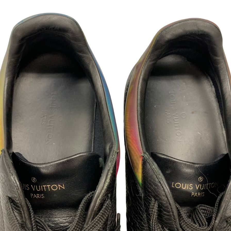 中古◆ルイヴィトン スニーカー モノグラム アンプラント ルクセンブルクライン ブラック メンズ サイズ7.5 1A8J1E LOUIS VUITTON【ADC8】