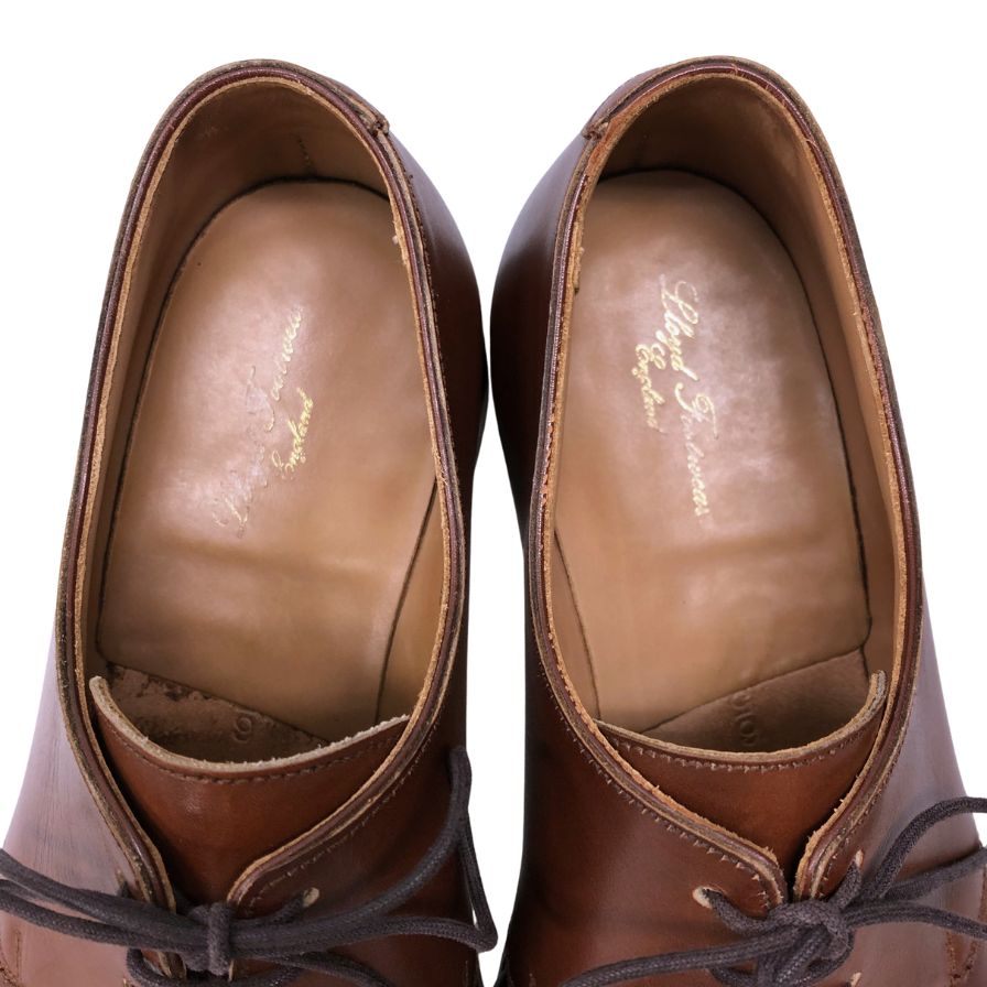 ロイドフットウェア レザーシューズ プレーントゥ クロケット&ジョーンズ製 ブラウン メンズ サイズ6E Lloyd Footwear 約24.0cm【AFC8】