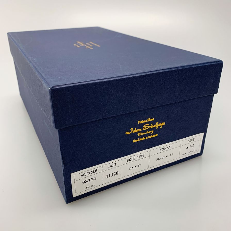 ジャランスリウァヤ ダブルモンク 98374 カーフ ブラック メンズ UK8ハーフ Jalan Sriwijaya ビジネスシューズ 約26.5cm【LA】【中古】