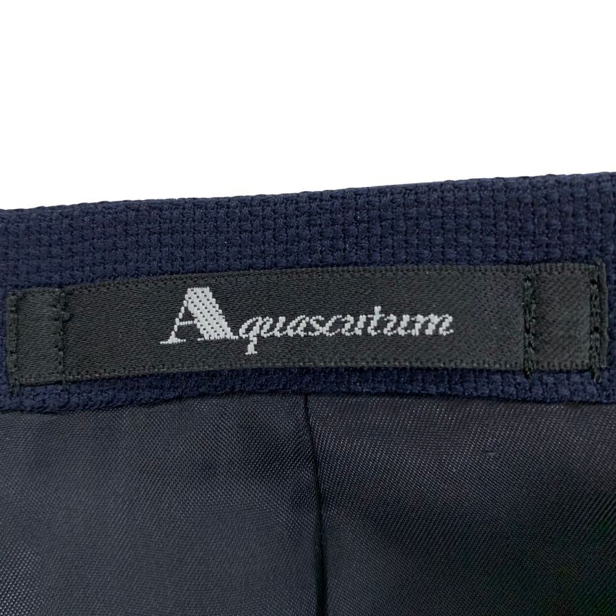 美品◆アクアスキュータム テーラードジャケット 68AB5 オーダーメイド ネイビー メンズ Aquascutum 【AFB20】