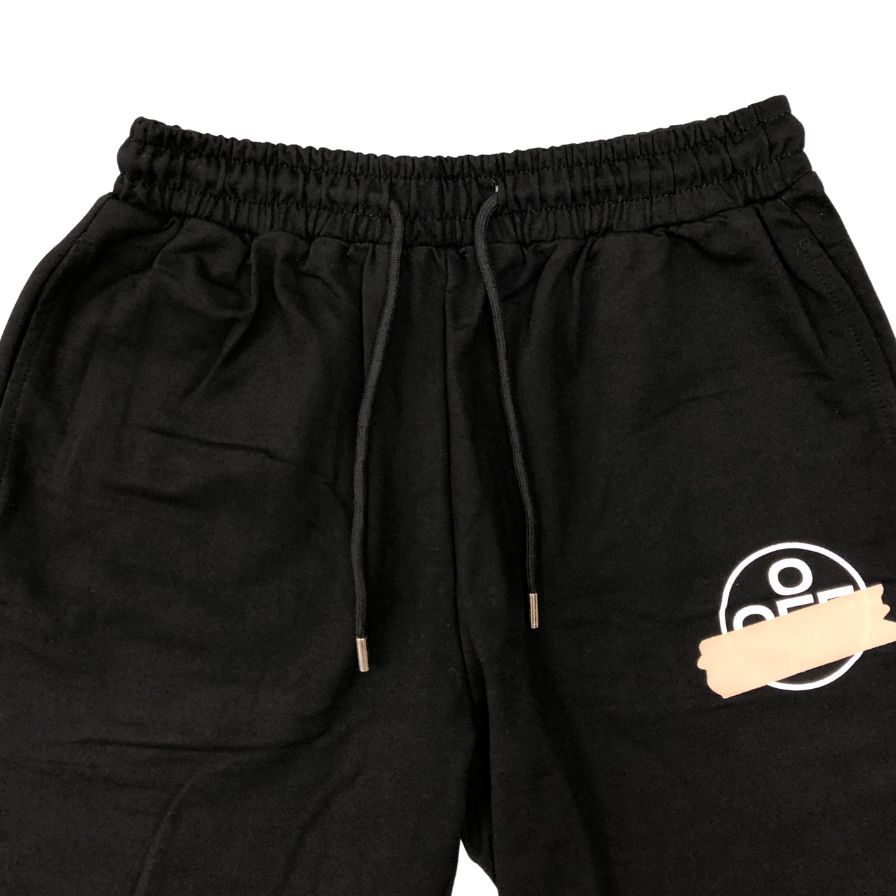 オフホワイト MAIN LABEL ショートパンツ コットン サイズM メンズ ブラック OFF-WHITE MAIN LABEL 【AFB37】