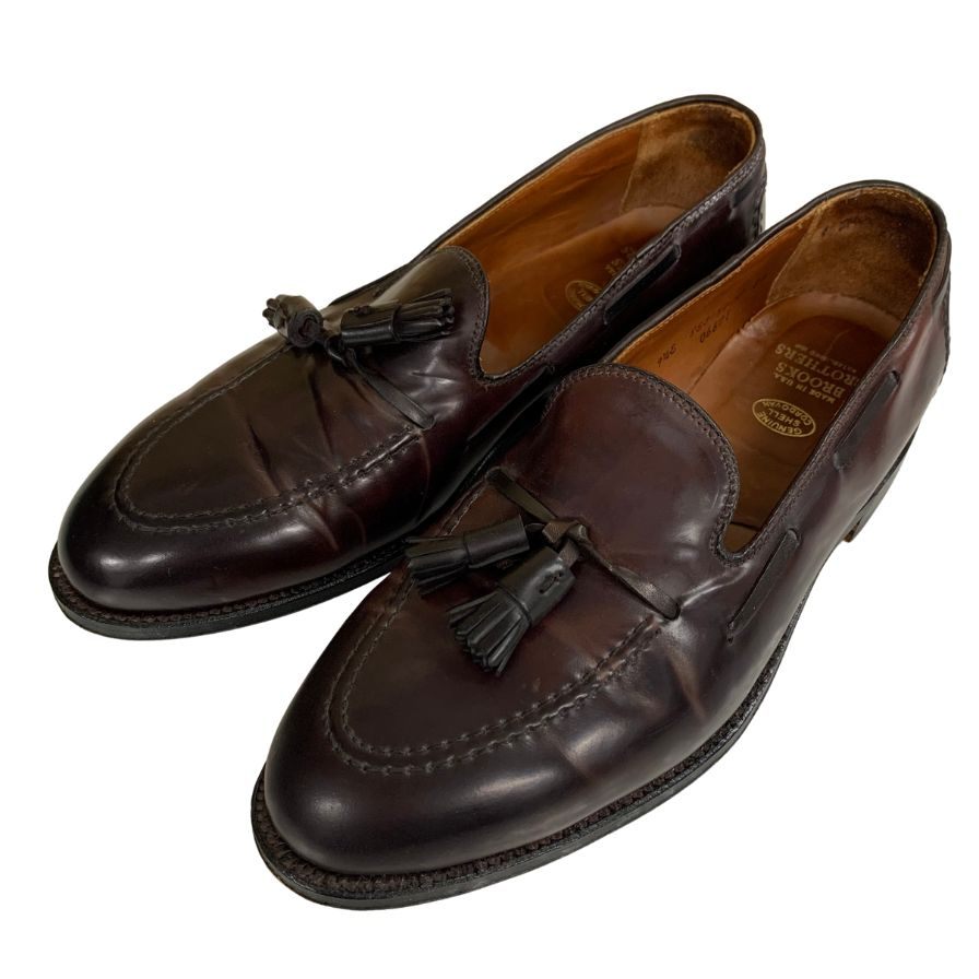 オールデン ブルックスブラザーズ別注 タッセルローファー 06601 コードバン サイズ9.5D ALDEN ローファー 約27.5cm【LA】【中古】