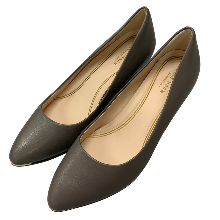 コールハーン パンプス グランド アンビション ウェッジ 55MM W15849 レザー グレー レディース サイズ6.5B COLE HAAN GRND AMBTN WEG 55MM 約23.5cm【AFD13】
