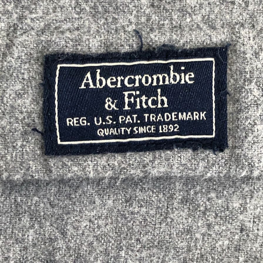 極美品◆アバクロンビー&フィッチ 長袖シャツ コットン グレー メンズ サイズS Abercrombie&Fitch 【AFB5】