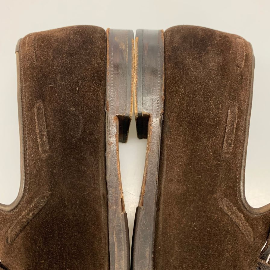 クロケット&ジョーンズ ローファー タッセルローファー ヘイリング スエード ダークブラウン サイズ7.5 CROCKETT&JONES HAYLING 約26.0cm【AFC41】