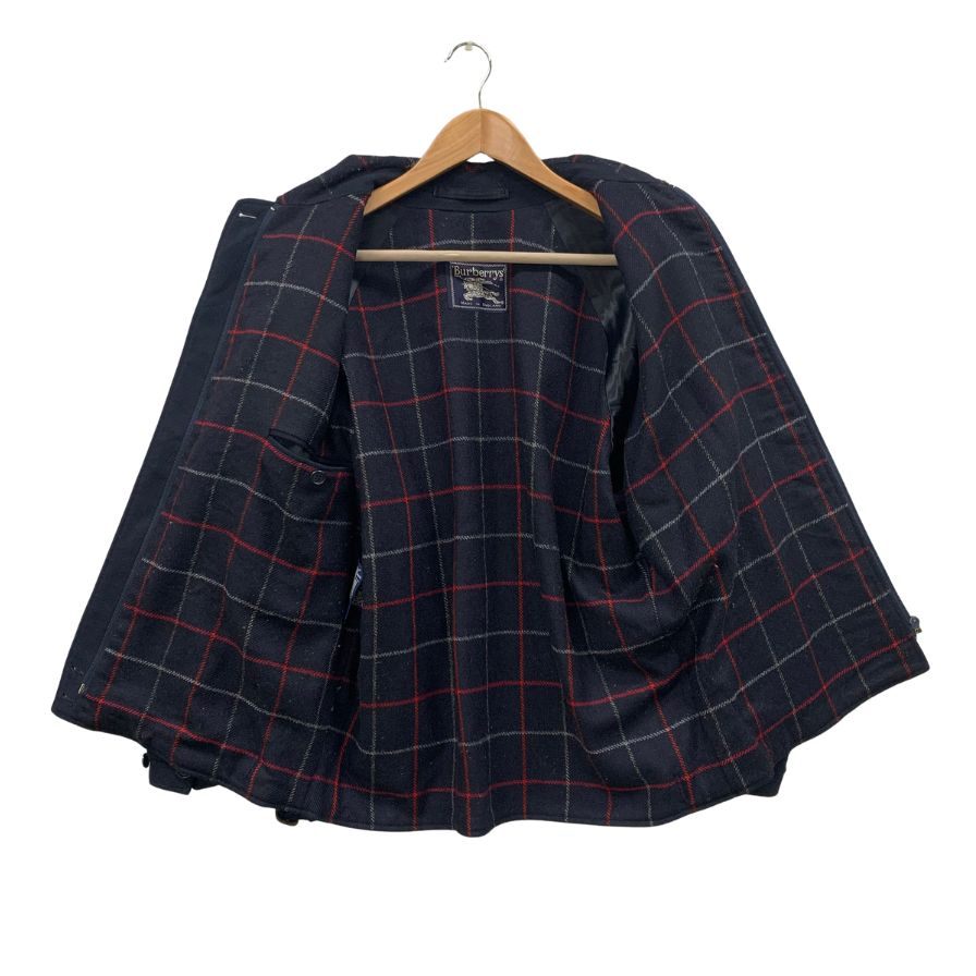 美品◆バーバリー ブルゾン スウィングトップ 80S 旧タグ イングランド製 ネイビー メンズ サイズ表記なし Burberry 【AFA7】