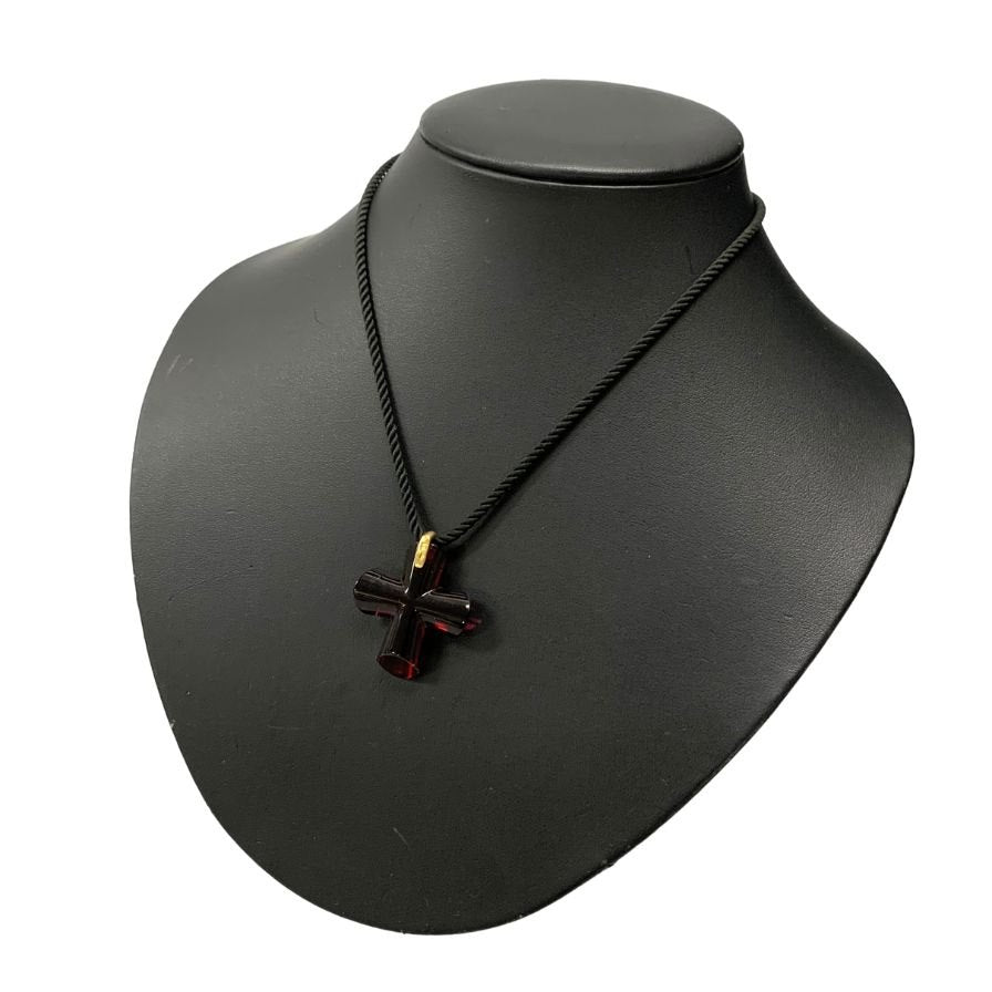 バカラ クリスタル エデン クロス Au750 9.6g リング 12.8g 2点セット Baccarat【AFI11】