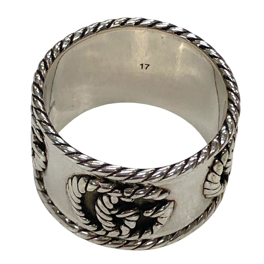 グッチ リング GGロゴ SV925 メンズ サイズ17号 GUCCI【AFI7】