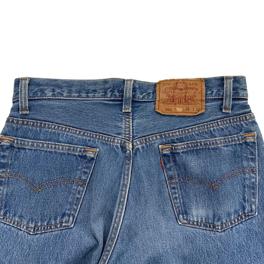 リーバイス デニム 501 90年代 USA製 ボタン裏501 裾グラデーション インディゴ メンズ サイズ W30 L32 LEVI’S 【AFB24】