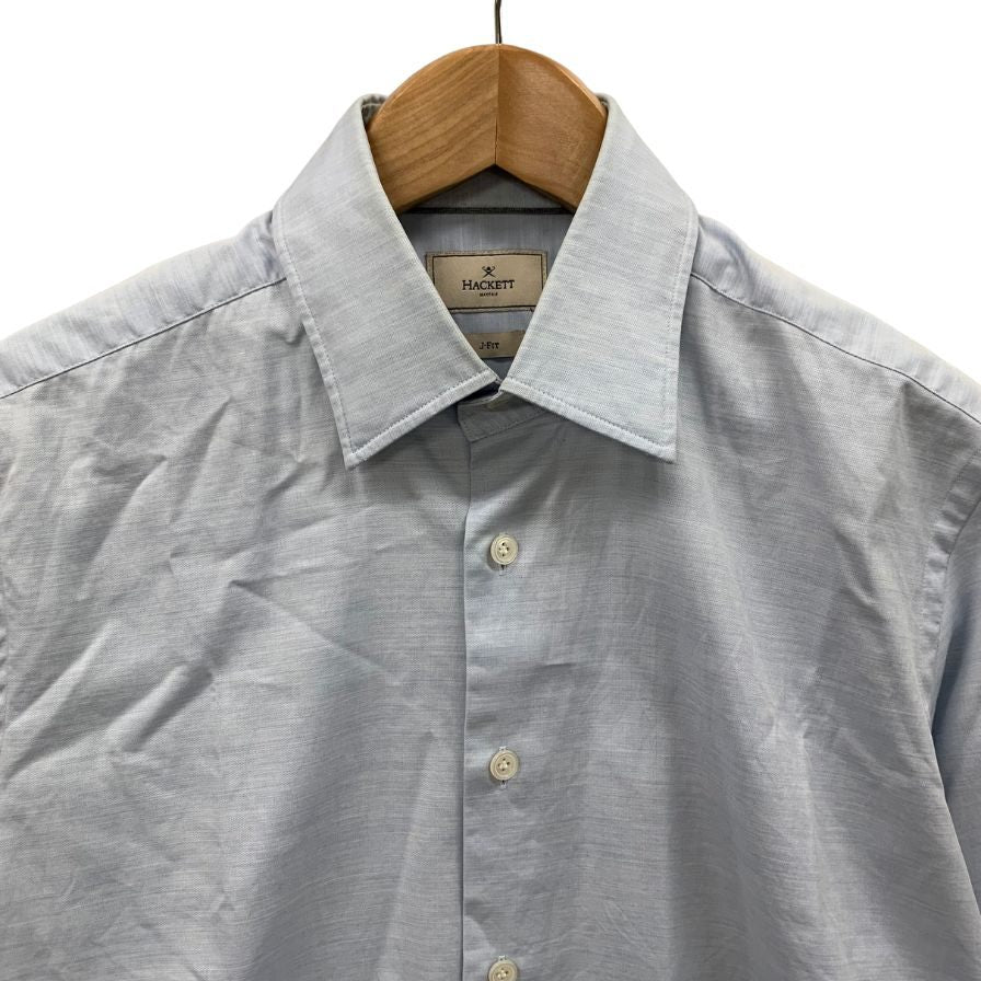 美品◆ハケット メイフェア シャツ J-FIT コットン サイズL メンズ ブルー HACKETT MAYFAIR 【AFB39】