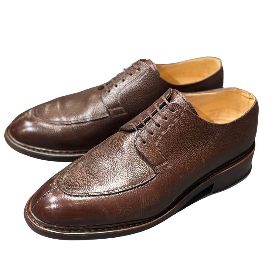 パラブーツ レザーシューズ ルソー Uチップ シボレザー メンズ サイズUK7 ブラウン PARABOOT ROUSSEAU ビジネスシューズ 約25.5cm【LA】【中古】