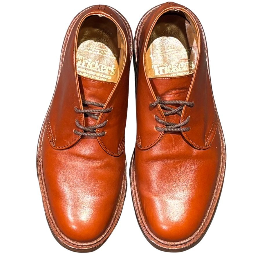 トリッカーズ チャッカブーツ ウィンストン M7468 カーフ ブラウン サイズ6.5 メンズ Tricker's ブーツ 約25.0cm【LA】【中古】