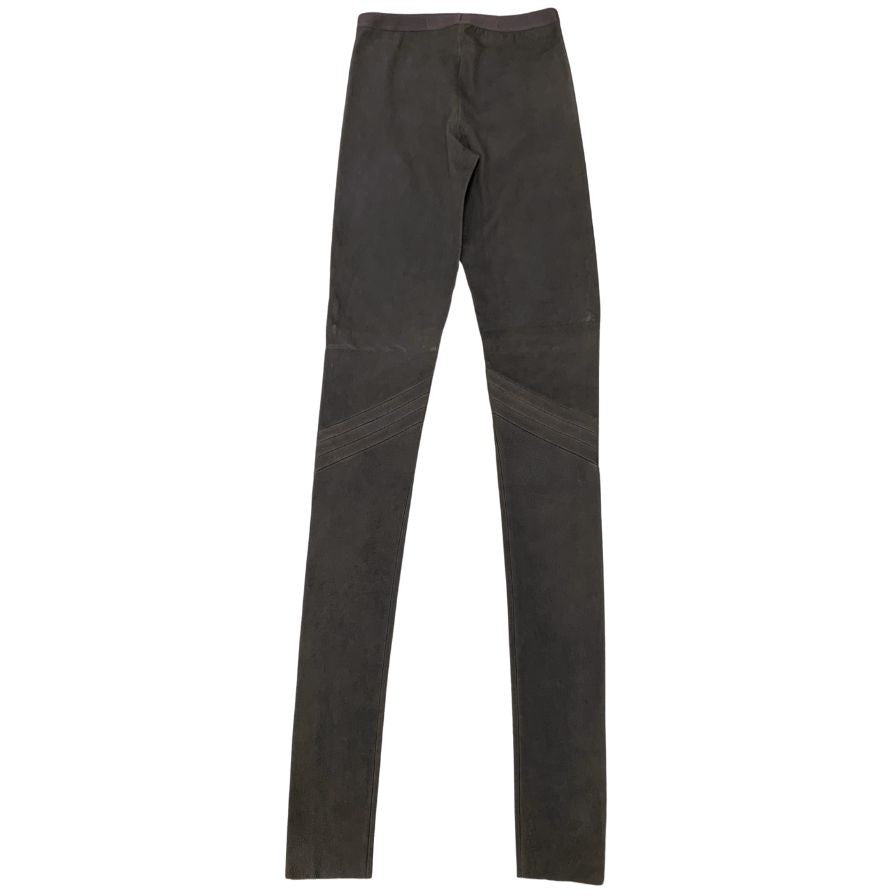 リックオウエンス レギンス ロングパンツ ラムスキン レディース ISLAND S/S 13 2013 サイズ USA4 グレー Rick Owens 【AFB32】