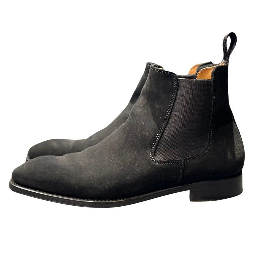 バーウィック レザーシューズ サイドゴアブーツ 475 スエード ブラック サイズUK8.5 Berwick ブーツ 約27.0cm【LA】【中古】