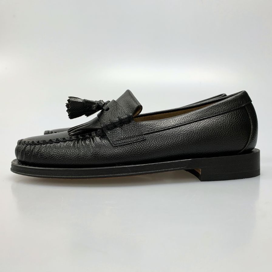 ジーエイチバス ローファー ウィージャンズ シボレザー フリンジ サイズ7 メンズ ブラック G.H.Bass&Co. WEEJUNS Layton ローファー 約25.5cm【LA】【中古】