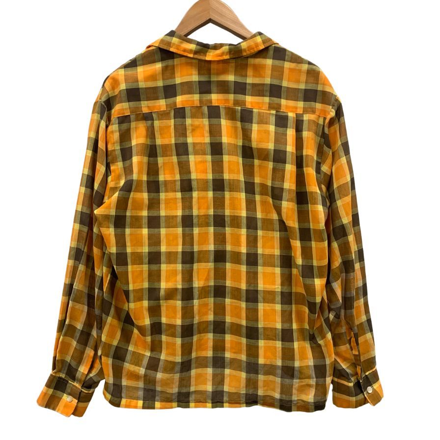 美品◆タウンクラフト 60-70S 開襟シャツ PENN-PRESTタグ チェック メンズ サイズL TOWNCRAFT 【AFB24】