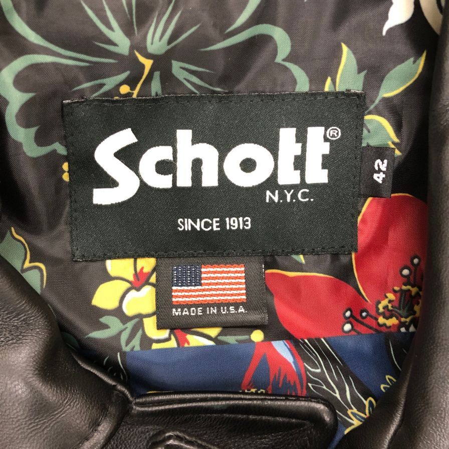 美品◆ショット ソフネット シープスキン ダブルライダース サイズXL SOPH-190051 SCHOTT 【AFG1】
