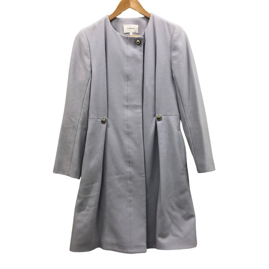 美品◆カルヴェン コート 1052M312 ウール サイズ34 ブルー系 レディース CARVEN 【AFA10】