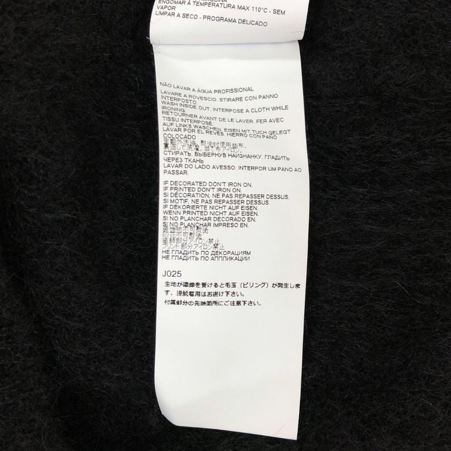 極美品◆ディースクエアード ニット トップス ロゴプレート レディース サイズL ブラック DSQUARED2 【AFB19】