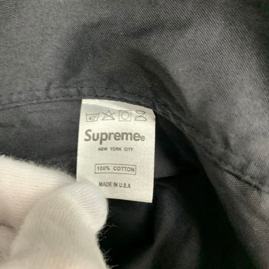 美品◆シュプリーム オープンカラーシャツ ブラック系 メンズ Lサイズ Supreme 【AFF19】