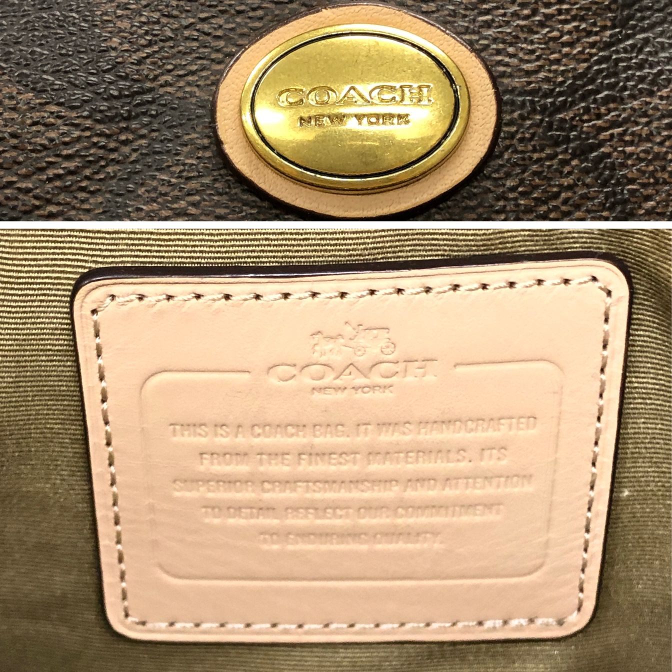 コーチ ハンドバッグ ペイトン シグネチャー ブラウン PVC×レザー レディース F32838 COACH【AFE12】