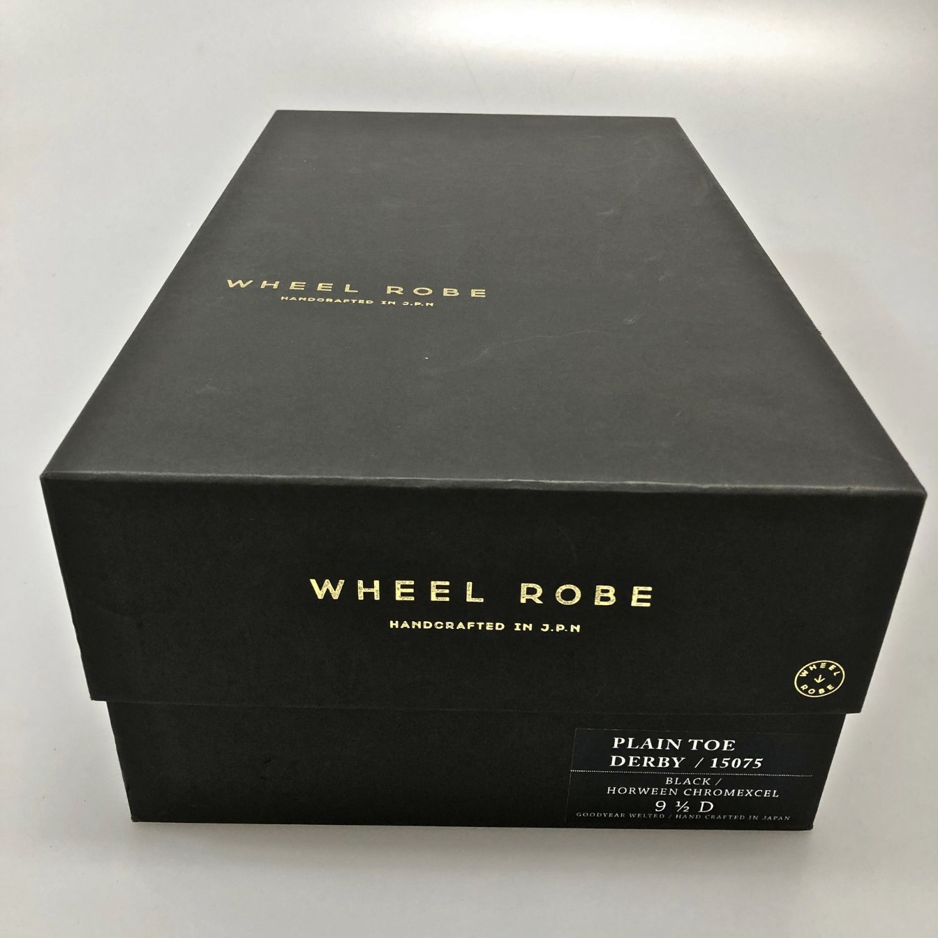 ウィールローブ レザーシューズ プレーントゥ ダービー 15075 メンズ サイズ9.5D ブラック WHELL ROBE 約28.0cm【AFD3】