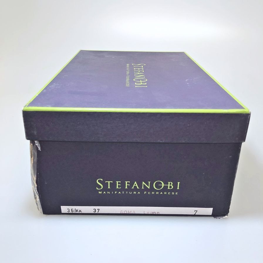 ステファノビ チャッカブーツ スクエアトゥソール タッセルシューレース プレーントゥ メンズ サイズ7 ブラック STEFANOBI 約25.0cm【AFD2】