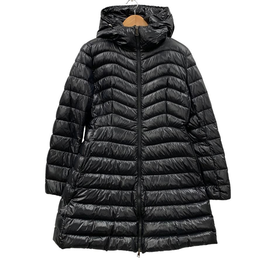 美品◆モンクレール ダウンコート AUTHIE GIUBBOTTO ブラック レディース サイズ4 MONCLER 【AFA1】