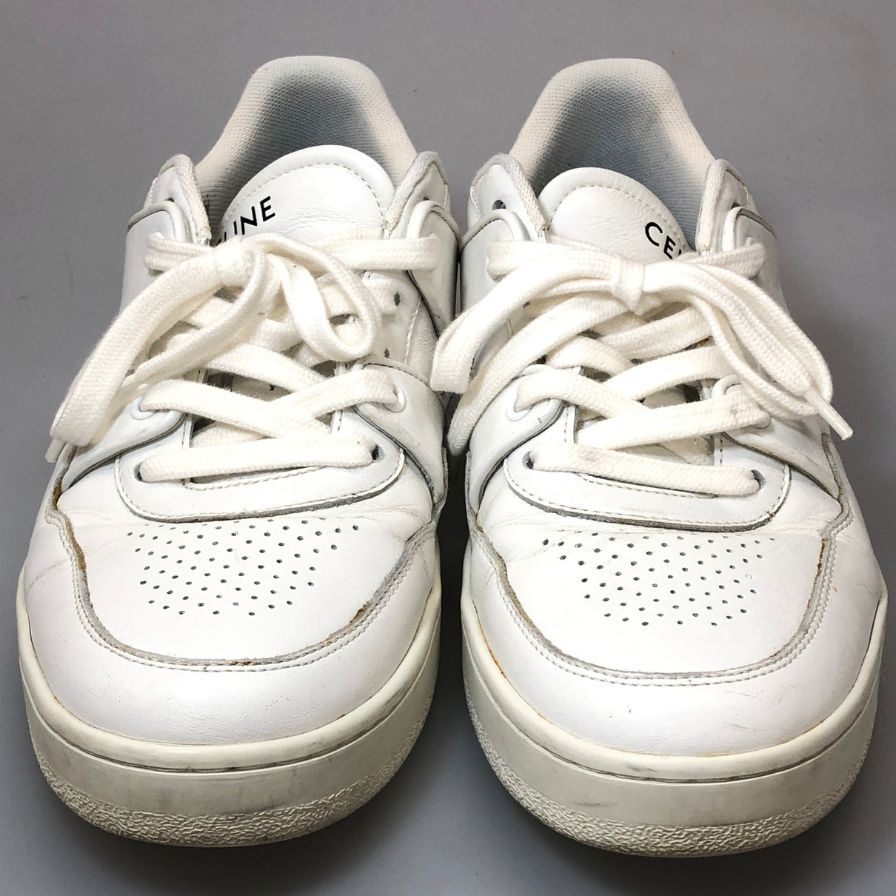 セリーヌ ローカットスニーカー レザー CT-04 ホワイト メンズ サイズ39 CELINE BREAK LOW 約24.0cm【AFD6】