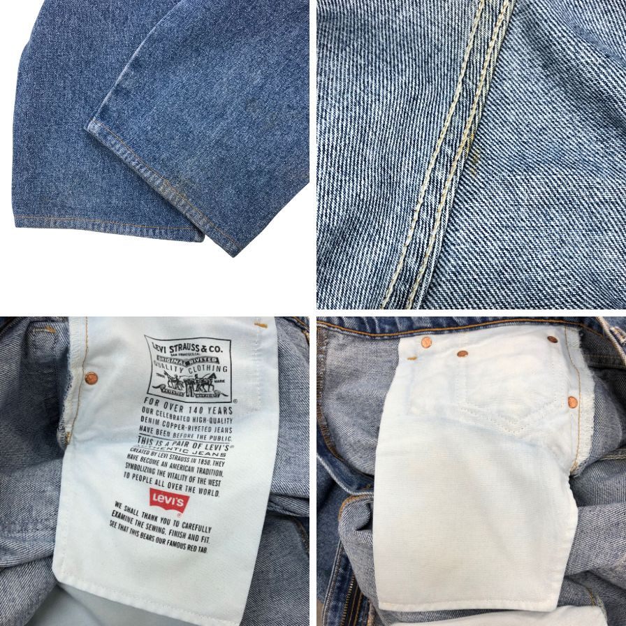 リーバイス デニム 550 ボタン裏653 USA製 インディゴ メンズ サイズ W36 L33 LEVI’S 【AFB39】