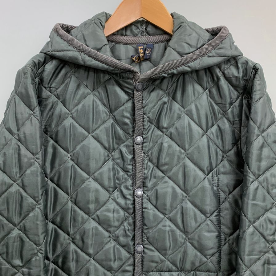 美品◆ラベンハム キルティングジャケット メンズ チャコールグレー サイズ36 LAVENHAM 【AFA21】